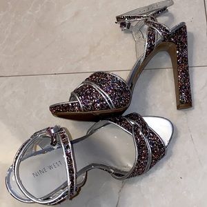Silver Shimmer Heels